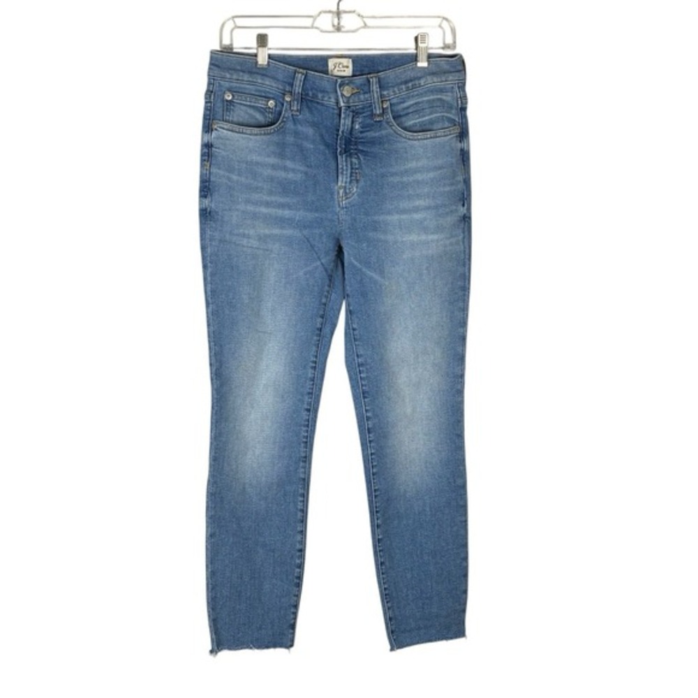 J Crew Stretch 9" Toothpick Classic 5-Pocket‎ Blue Denim Jeans Size 28 Womens